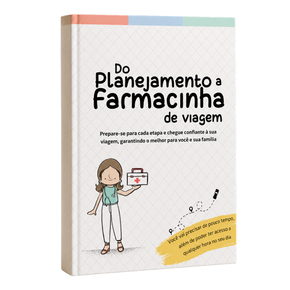 Mockup do Guia Planejamento e Farmacinha de Viagem