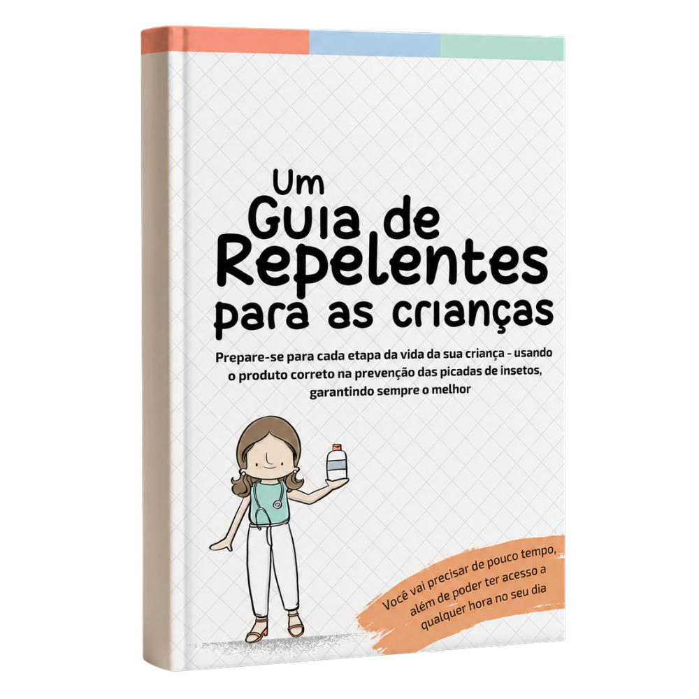Mockup do Guia de repelentes para as crianças
