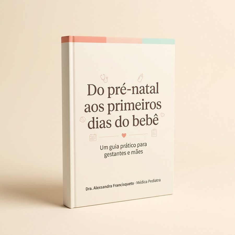 Mockup do ebook "Do pré-natal aos primeiros dias do bebê"