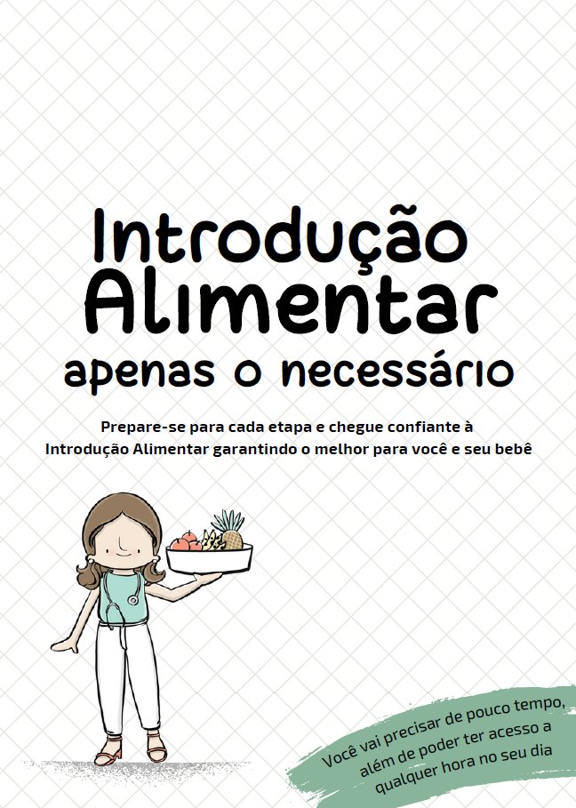Mockup do Guia Introdução Alimentar — Apenas o Necessário